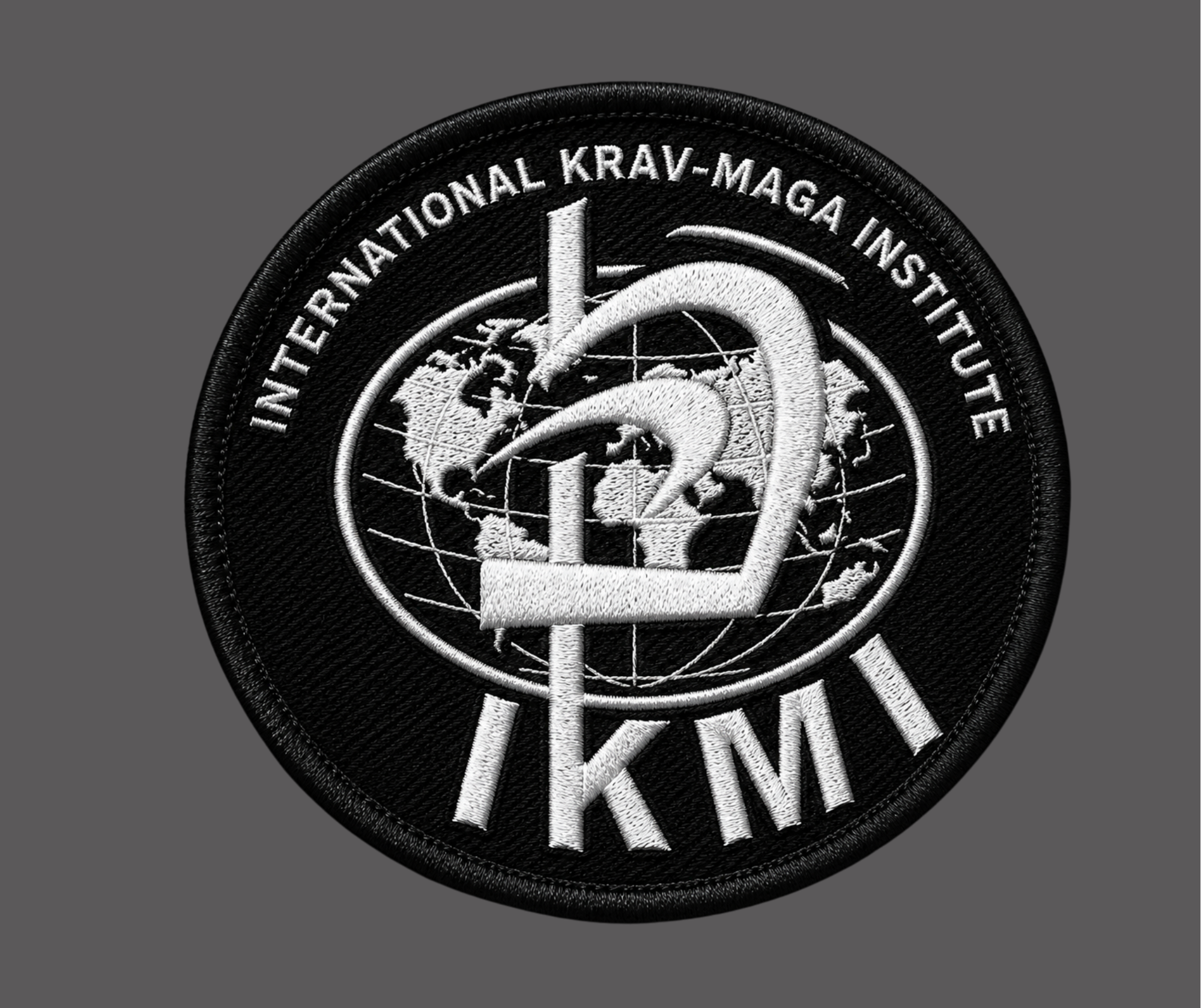 Patch velcro brodé ronde athlète IKMI