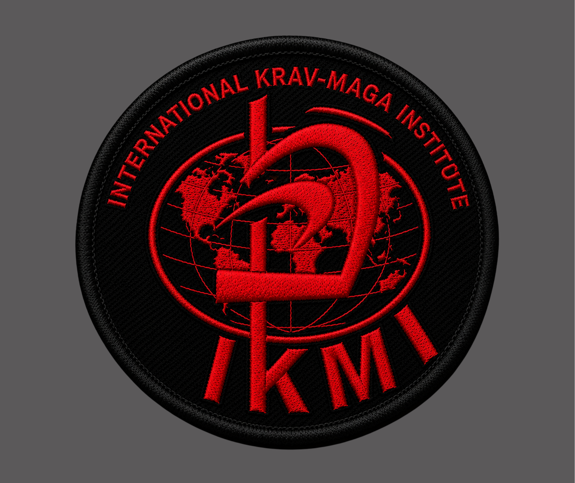 Patch velcro brodé ronde  expert IKMI
